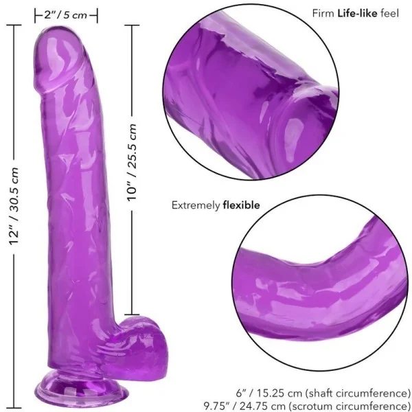 Größe Königin-Dildo Lila 25.5 cm von Calexotics kaufen | Fesselliebe