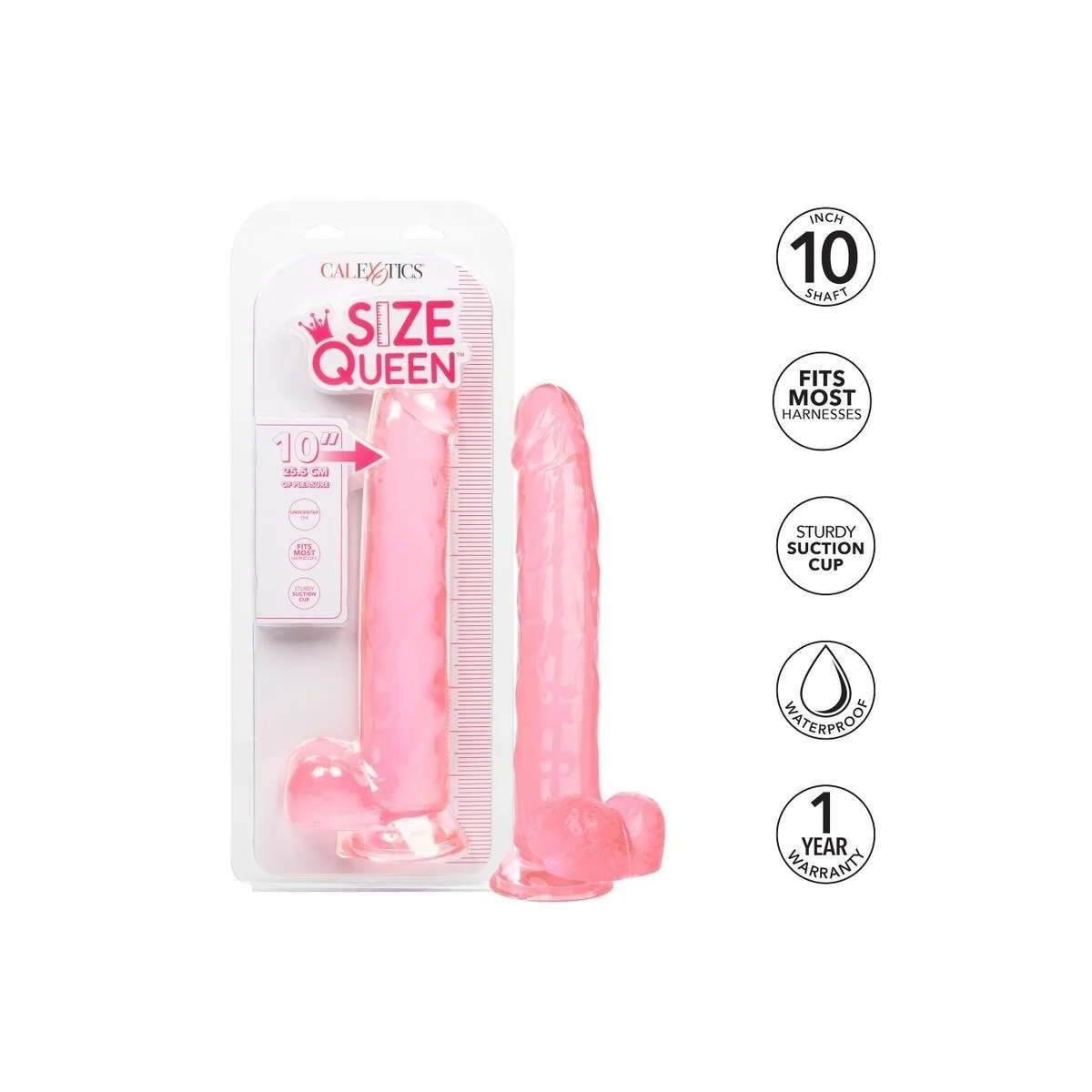 Größe Königin-Dildo Rosa 25.5 cm von Calexotics kaufen | Fesselliebe