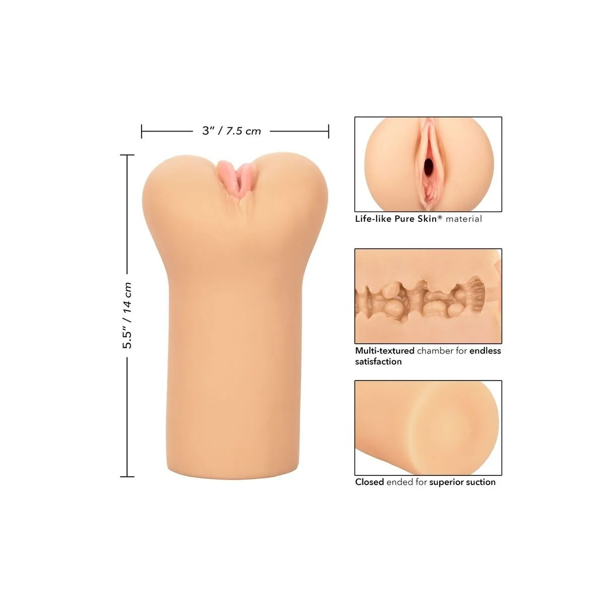 Boundless Vulva Stroker Helle Beige von Calexotics kaufen | Fesselliebe