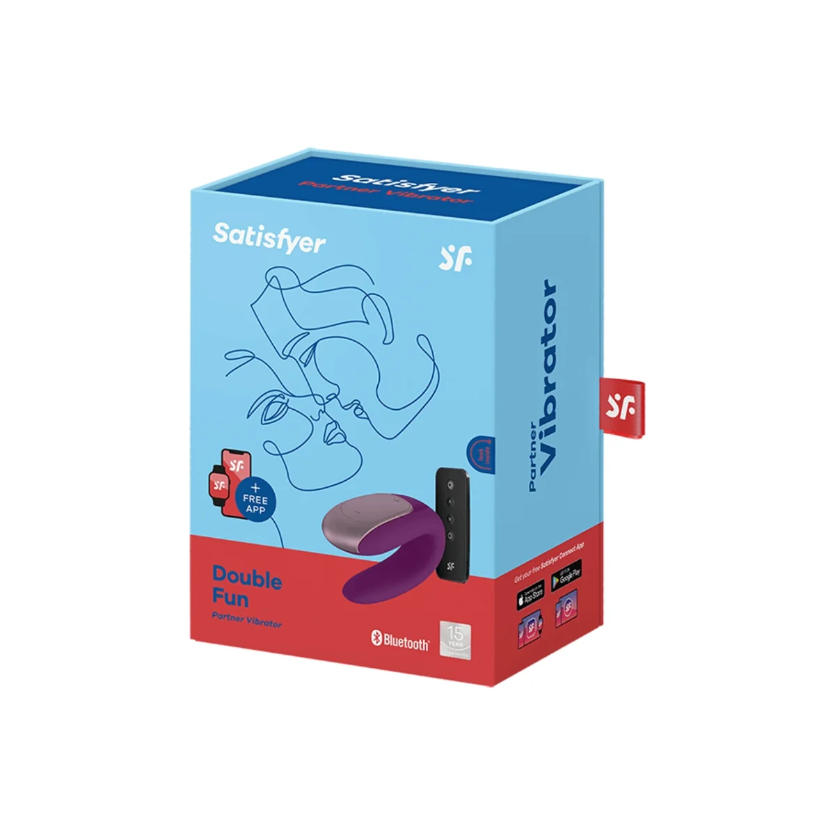 Double Fun Partner Vibrator Lila von Satisfyer Connect kaufen | Fesselliebe