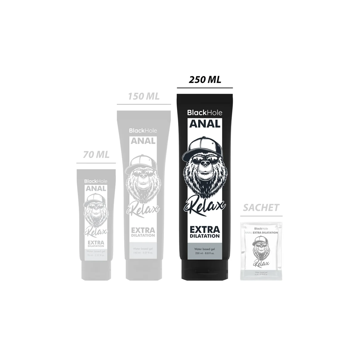 Gel Anal Dilation auf Wasserbasis 250 ml von Black Hole kaufen | Fesselliebe
