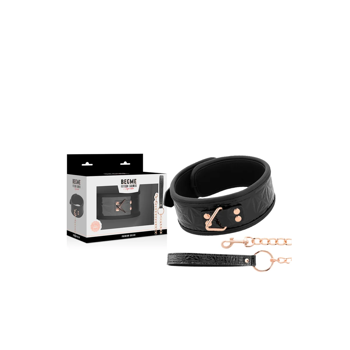 Black Edition Premium Veganer Lederhalsband von Begme Black Edition kaufen | Fesselliebe