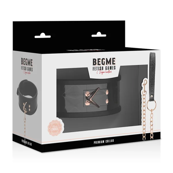 Black Edition Premium Veganer Lederhalsband von Begme Black Edition kaufen | Fesselliebe