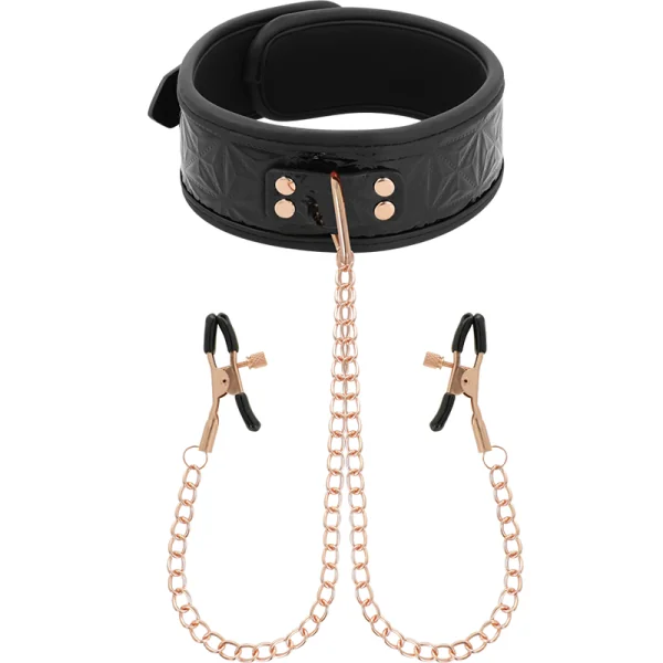 Black Edition Halsband mit Nippelklemmen von Begme Black Edition kaufen | Fesselliebe
