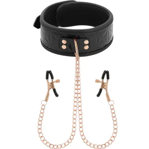 Black Edition Halsband mit Nippelklemmen von Begme Black Edition kaufen | Fesselliebe