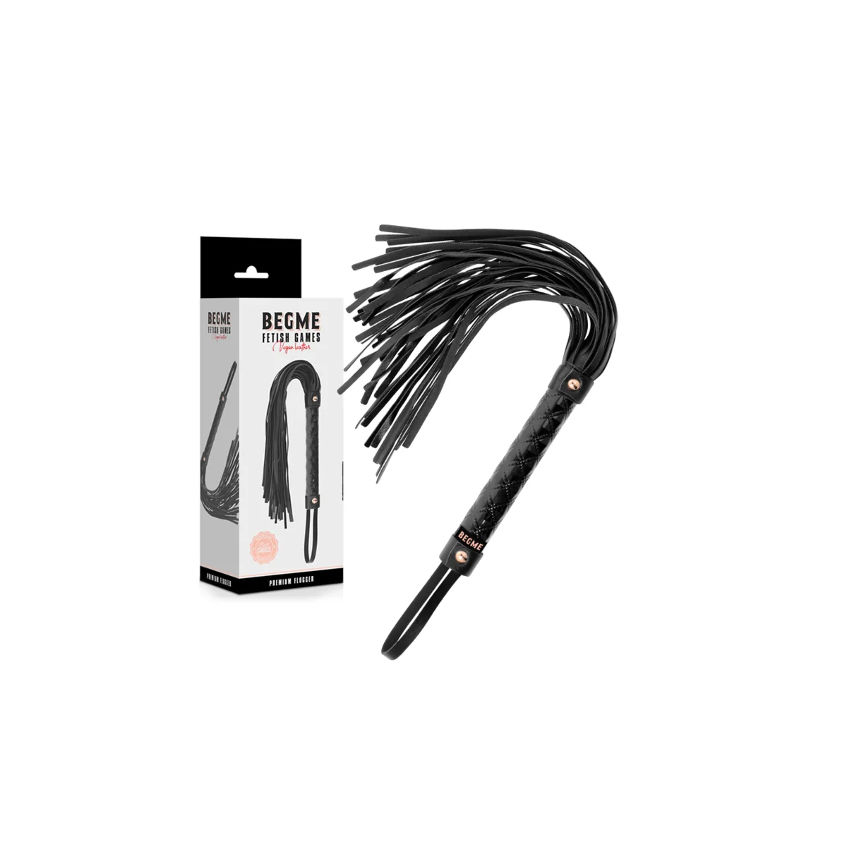 Black Edition Veganer Leder Flogger von Begme Black Edition kaufen | Fesselliebe