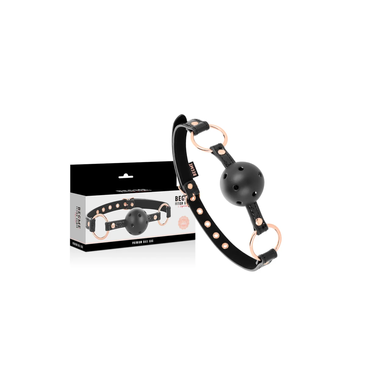 Black Edition Ballknebel Veganes Leder von Begme Black Edition kaufen | Fesselliebe