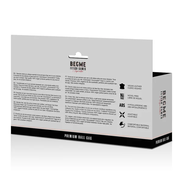 Black Edition Ballknebel Veganes Leder von Begme Black Edition kaufen | Fesselliebe