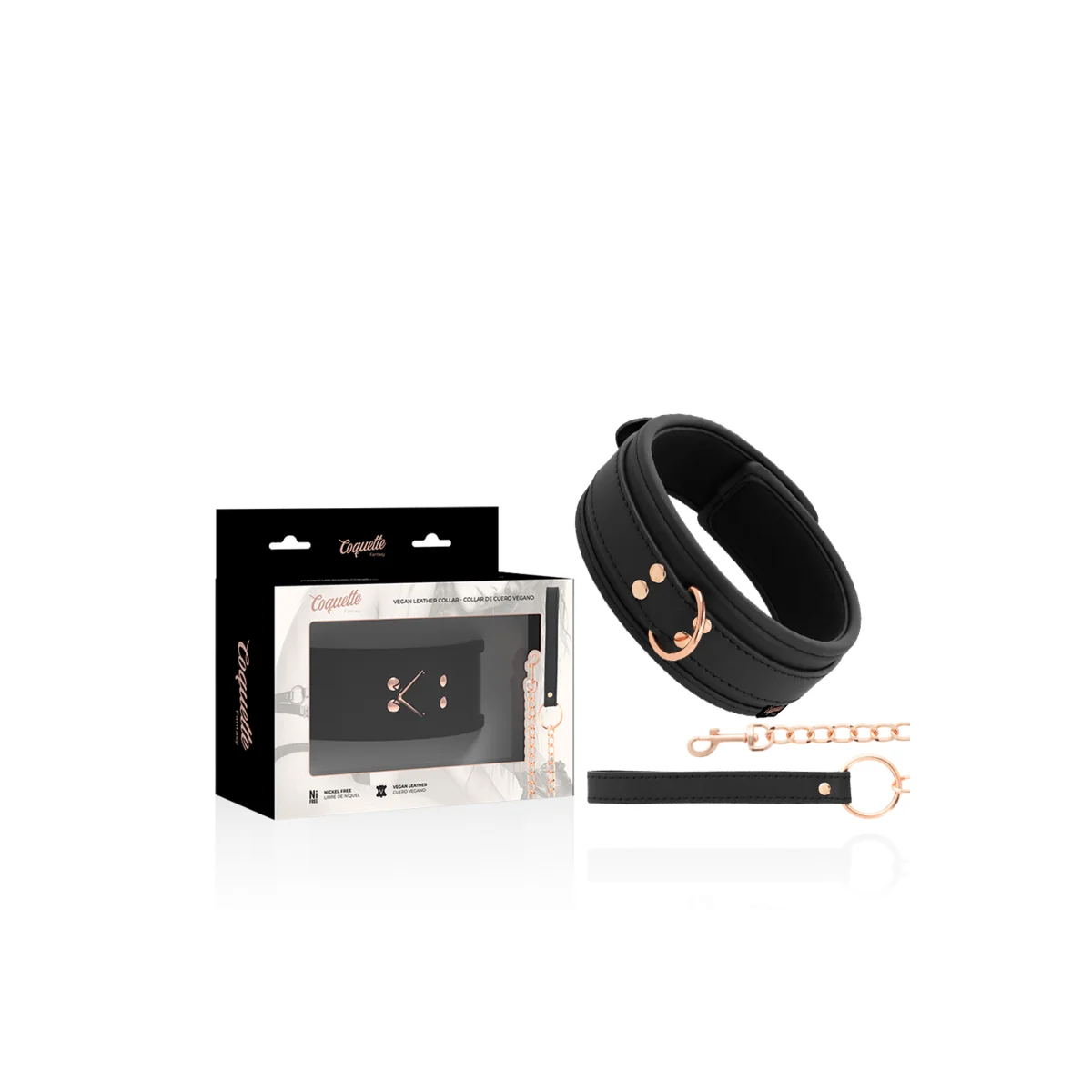 Fantasy-Halskette aus Veganem Leder mit Riemen und Neoprenfutter von Coquette Fantasy kaufen | Fesselliebe