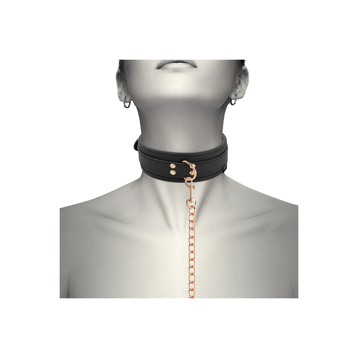Fantasy-Halskette aus Veganem Leder mit Riemen und Neoprenfutter von Coquette Fantasy kaufen | Fesselliebe