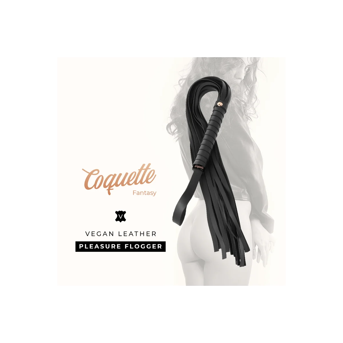 Fantasy-Peitsche aus Veganem Leder von Coquette Fantasy kaufen | Fesselliebe