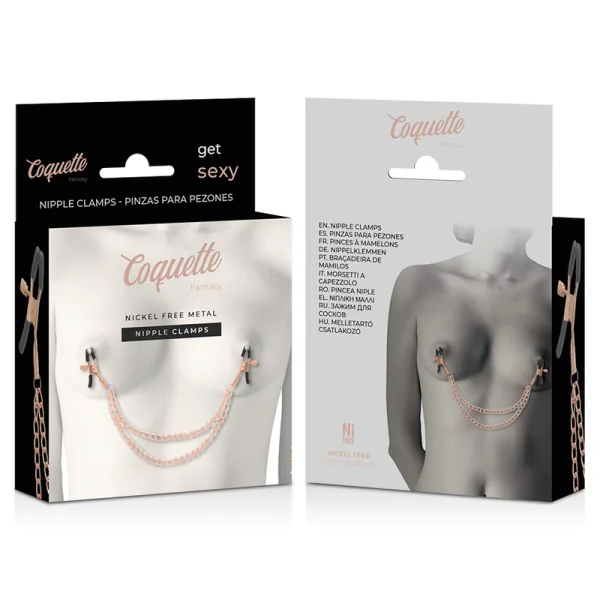 Fantasy-Nippelclips aus Metall mit Kette von Coquette Fantasy kaufen | Fesselliebe