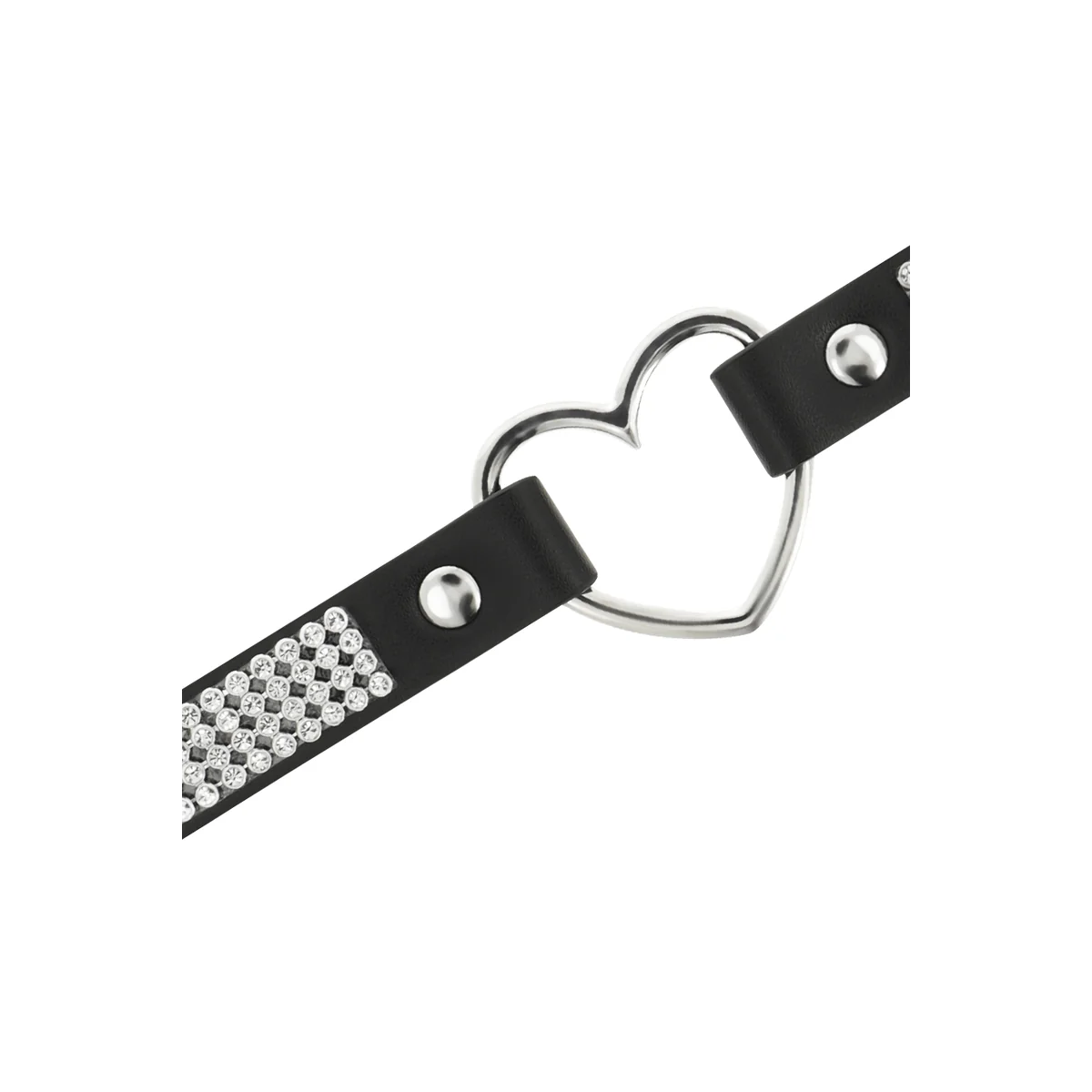 Veganes Leder-Halsband mit Herz von Coquette Accessories kaufen | Fesselliebe