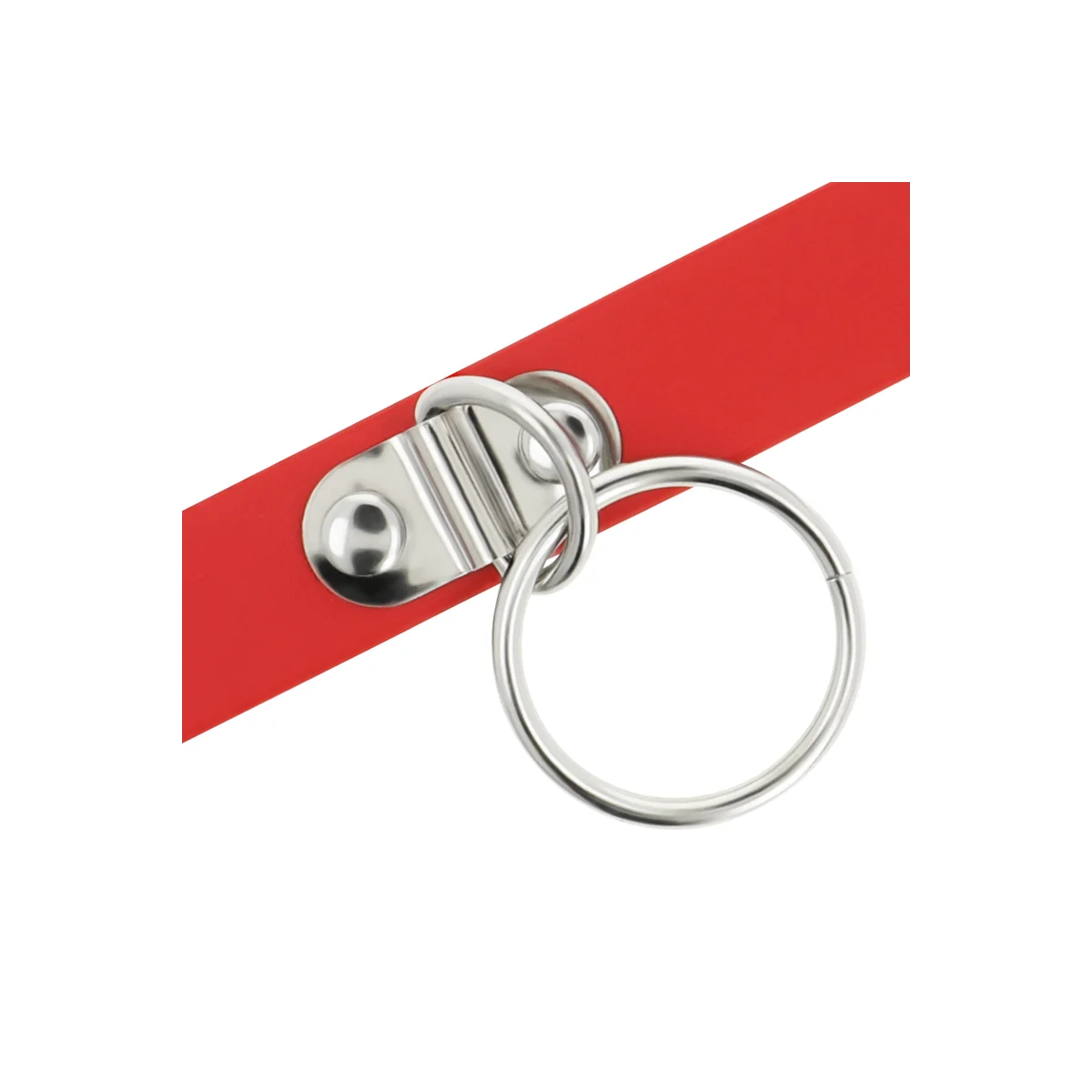 Rote Halskette aus Veganem Leder Fetisch-Accessoire für Frauen von Coquette Accessories kaufen | Fesselliebe