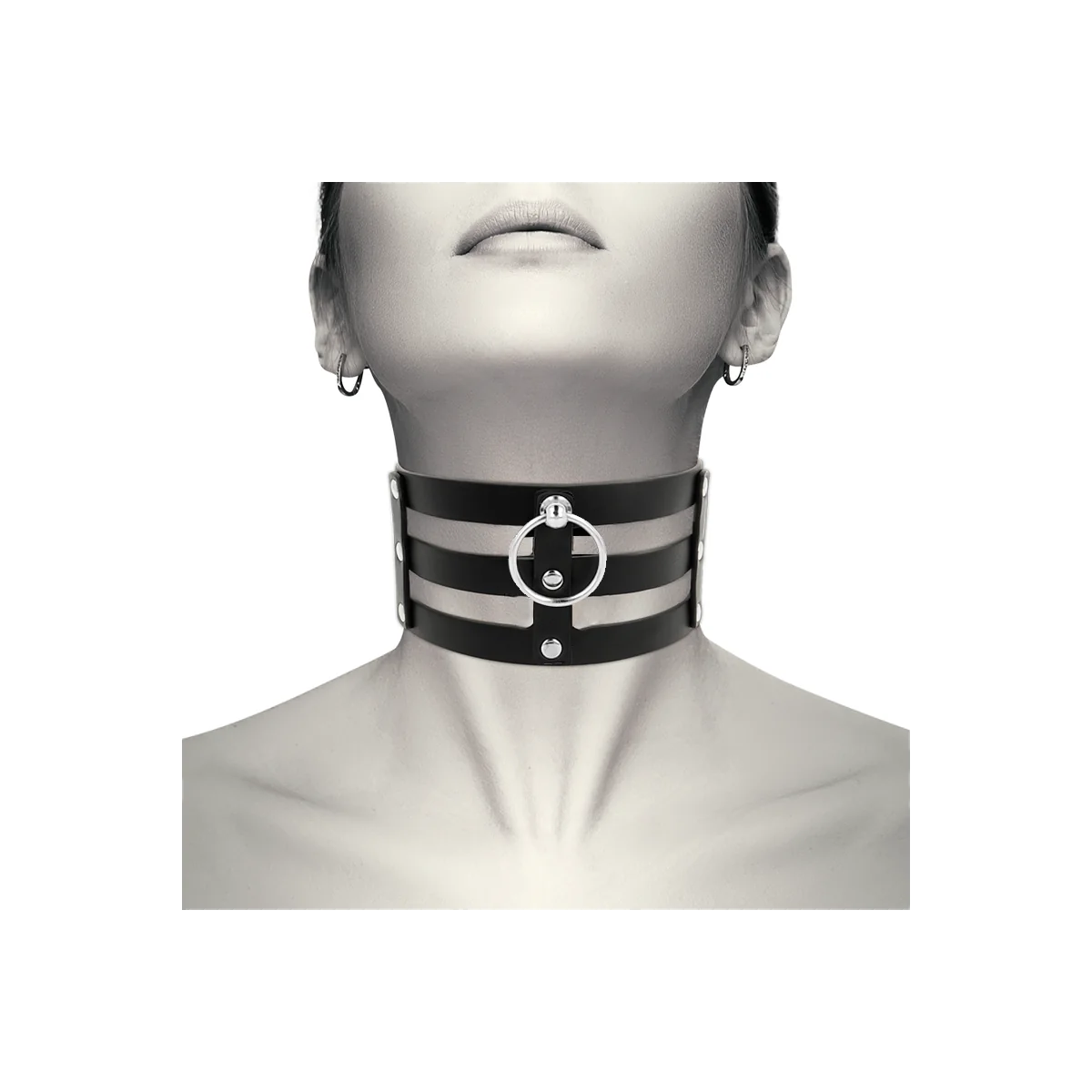 Veganes Leder-Halsband Im Fetisch-Stil von Coquette Accessories kaufen | Fesselliebe