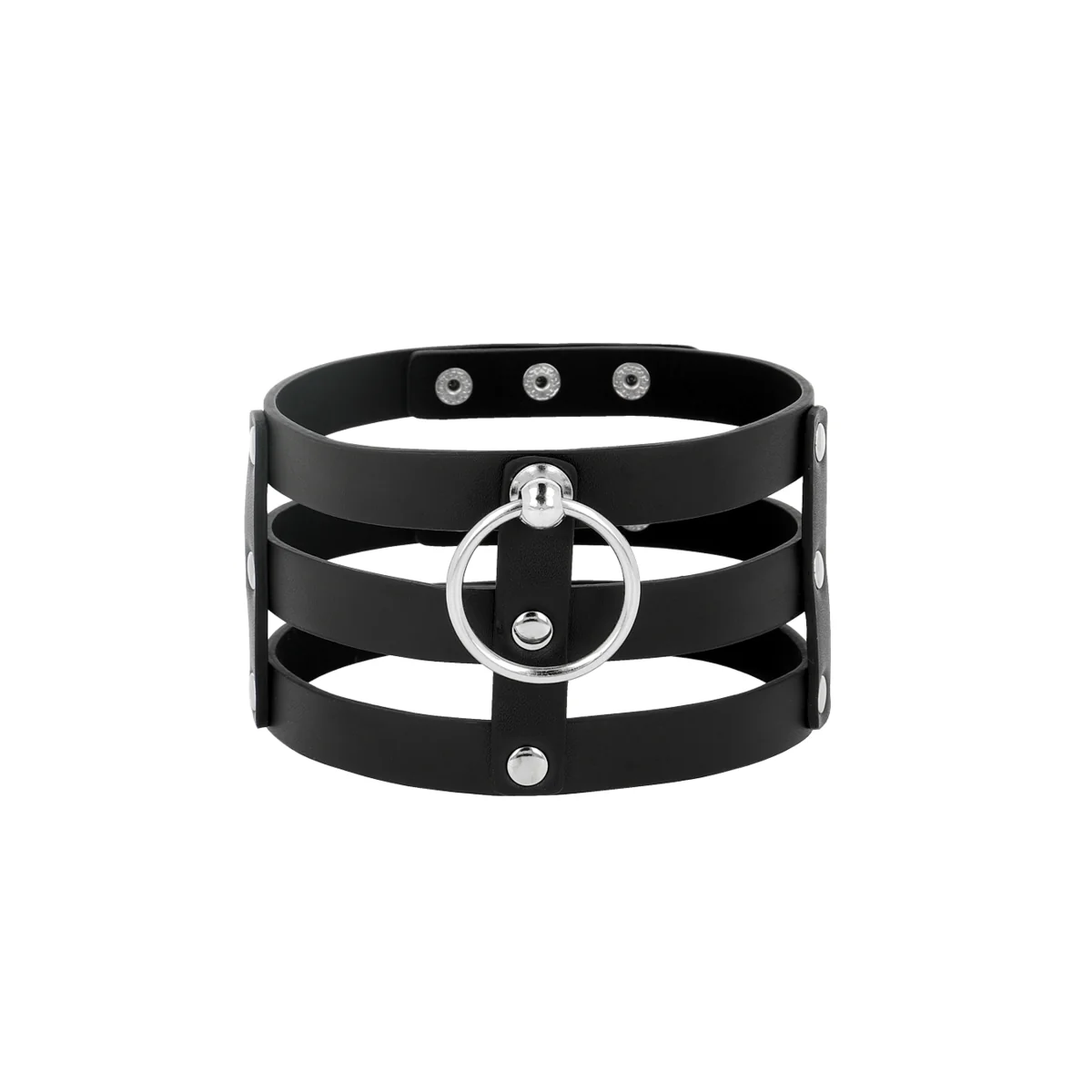 Veganes Leder-Halsband Im Fetisch-Stil von Coquette Accessories kaufen | Fesselliebe