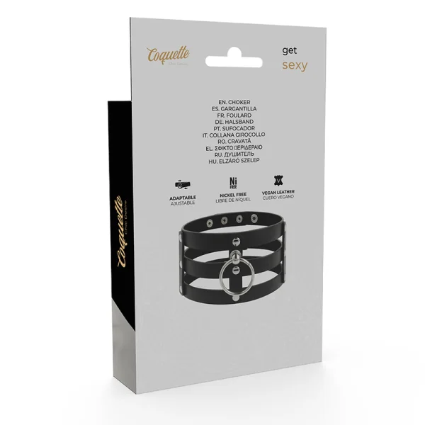 Veganes Leder-Halsband Im Fetisch-Stil von Coquette Accessories kaufen | Fesselliebe