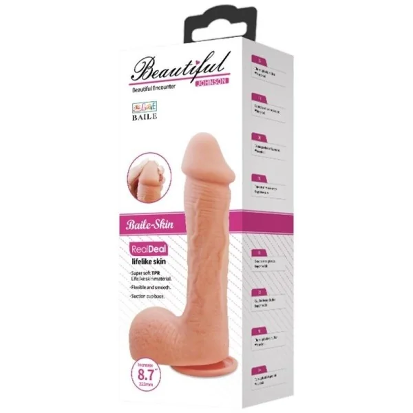 Johnson realistischer Beigedildo 22 cm von Baile Dildos kaufen | Fesselliebe