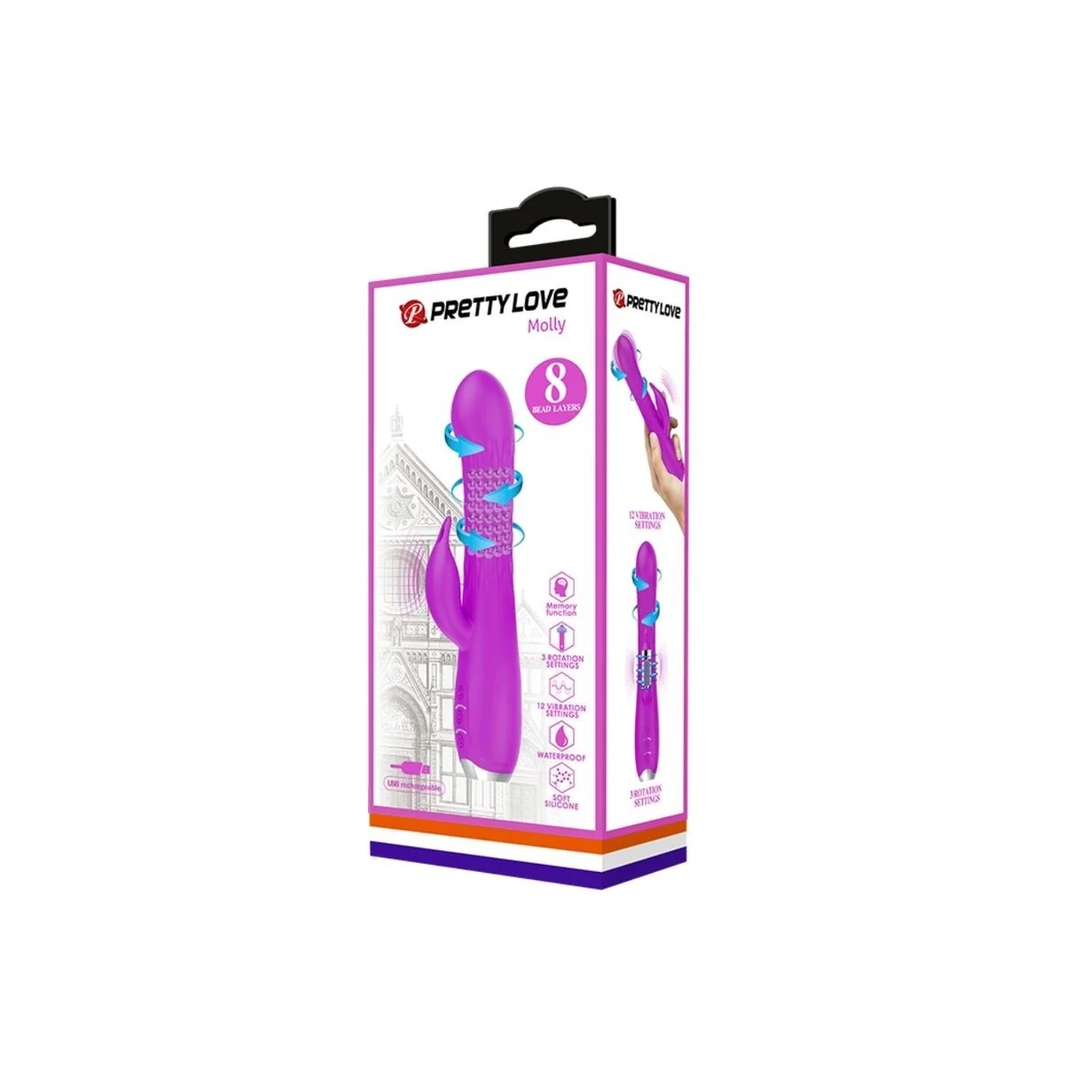 Molly Vibrator mit wiederaufladbarer Rotation von Pretty Love kaufen | Fesselliebe