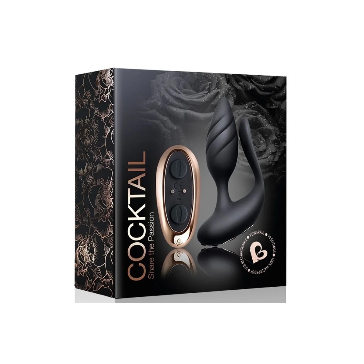 Cocktail Plug mit Fernbedienung - Schwarz von Rocks-Off kaufen | Fesselliebe