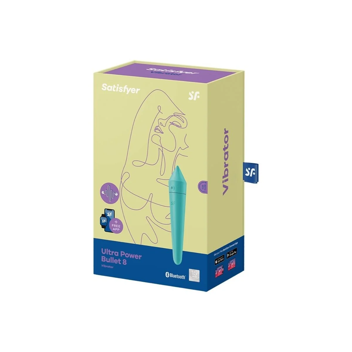 Ultra Power Bullet 8 Türkis von Satisfyer Connect kaufen | Fesselliebe