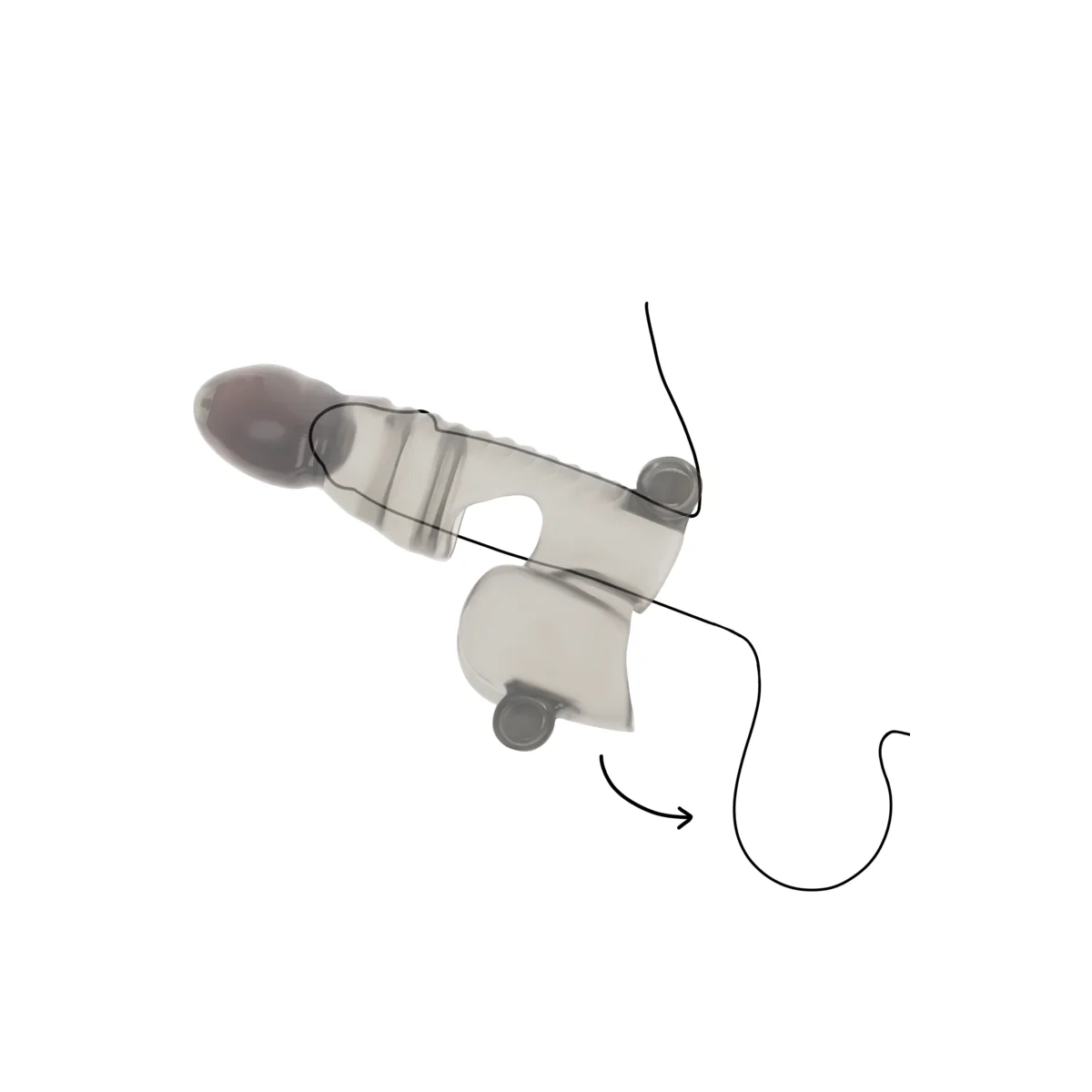 Penis- und Hodenhülle mit 3 Motoren von Ohmama kaufen | Fesselliebe