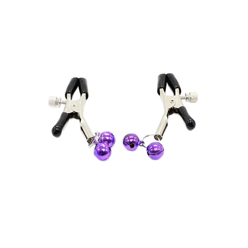 Nippelklemmen mit Lila Glocke von Ohmama Fetish kaufen | Fesselliebe