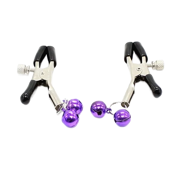 Nippelklemmen mit Lila Glocke von Ohmama Fetish kaufen | Fesselliebe
