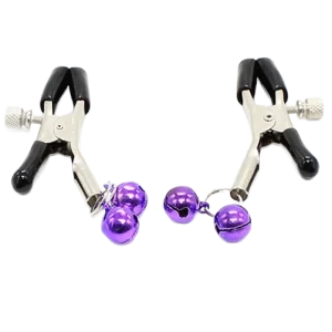 Nippelklemmen mit Lila Glocke von Ohmama Fetish kaufen | Fesselliebe