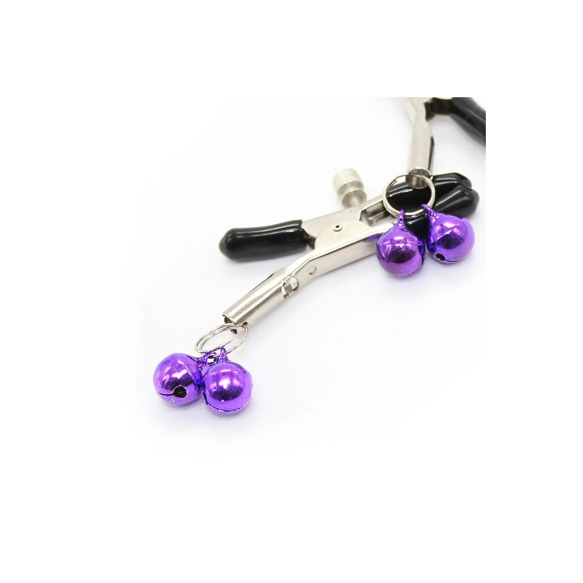 Nippelklemmen mit Lila Glocke von Ohmama Fetish kaufen | Fesselliebe