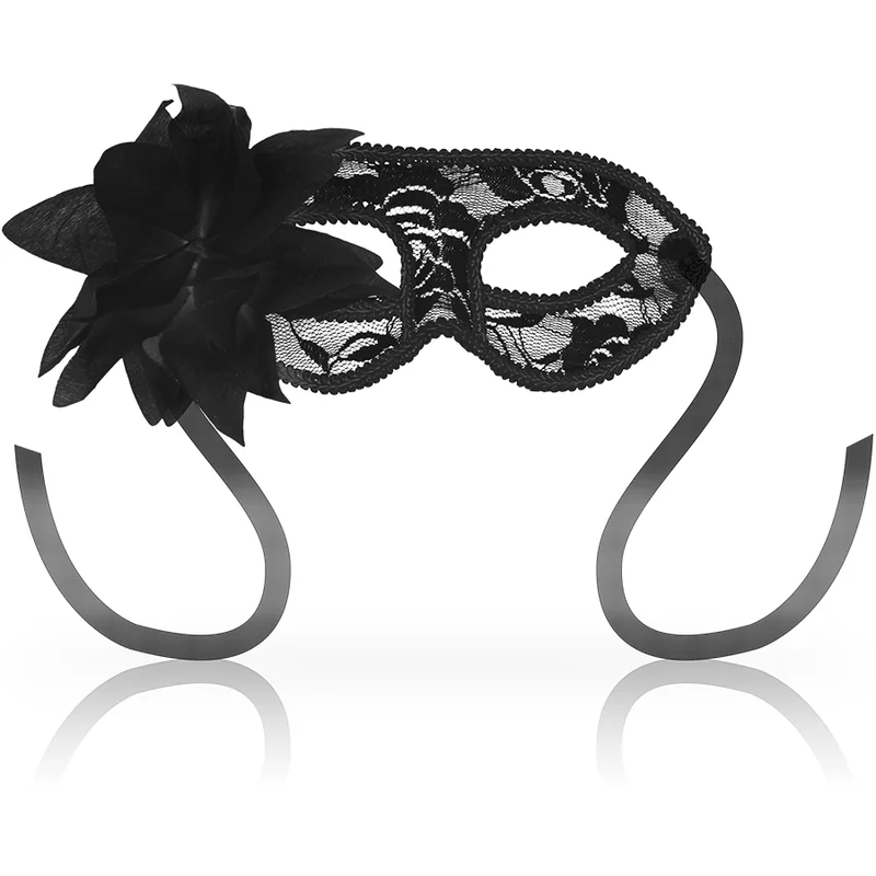 Masken Schwarze Spitzen- und Blumenmasken von Ohmama Masks kaufen | Fesselliebe