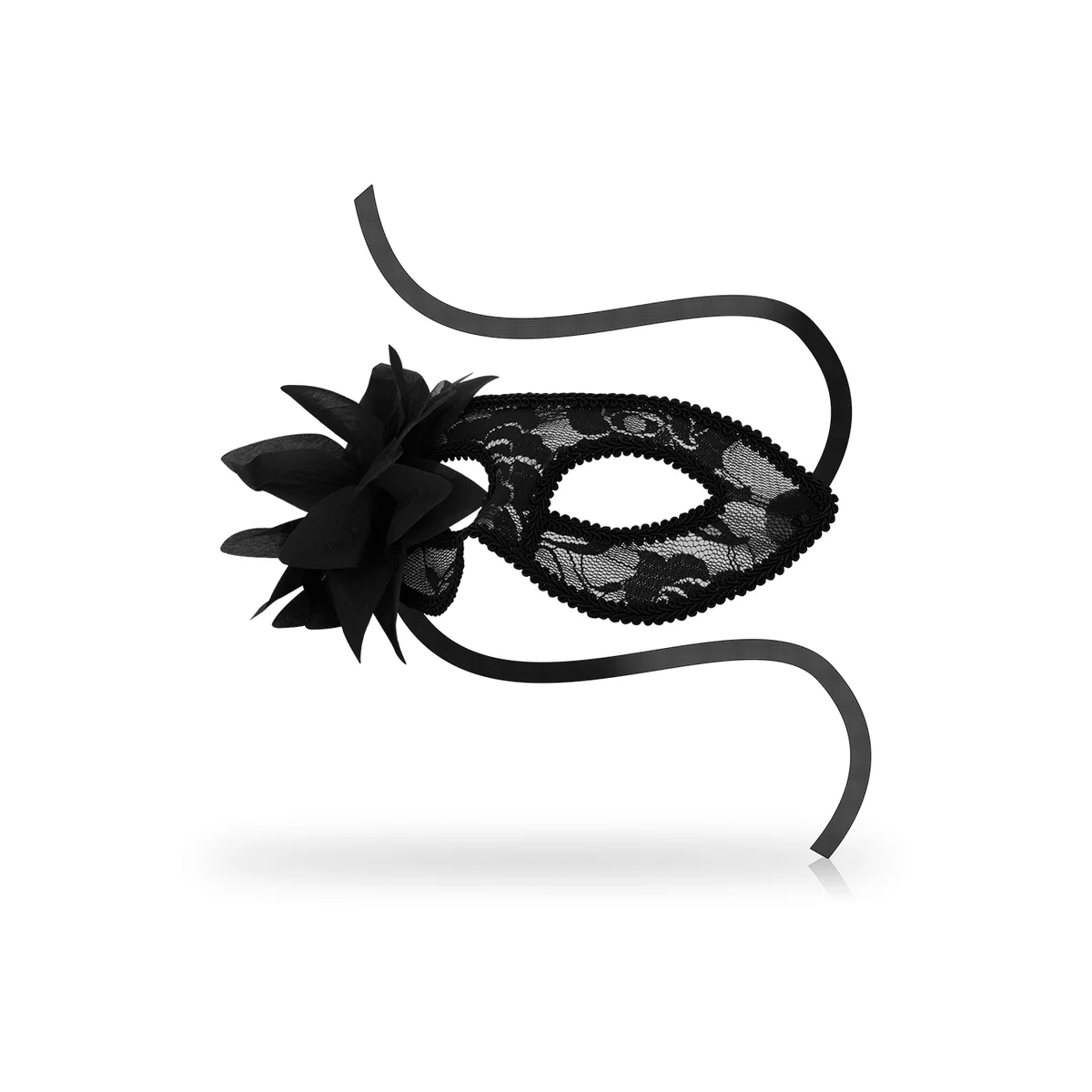 Masken Schwarze Spitzen- und Blumenmasken von Ohmama Masks kaufen | Fesselliebe