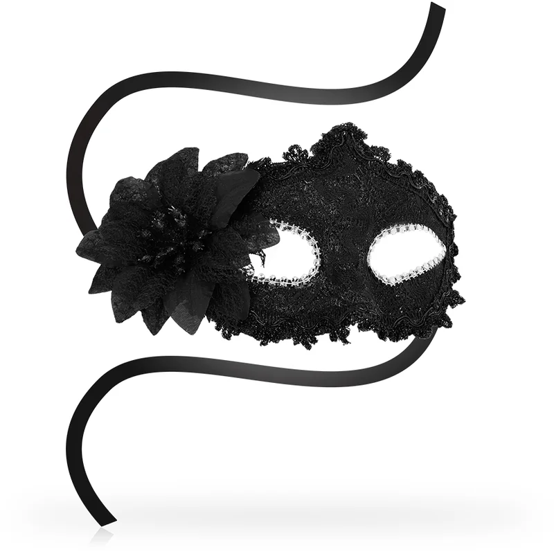 Antizaz-Masken Seitliche Blume Im Venezianischen Stil - Schwarz von Ohmama Masks kaufen | Fesselliebe 2