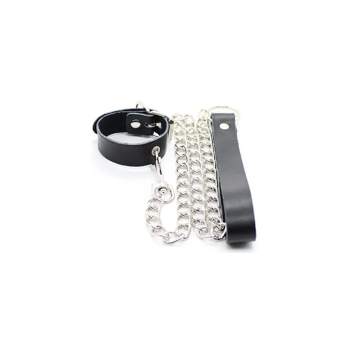 Penis-Halskette und Lederarmband mit Metallkette von Ohmama Fetish kaufen | Fesselliebe