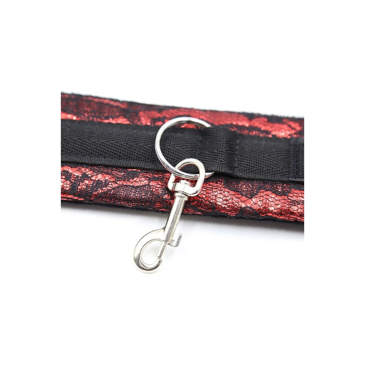 Handschellen aus Samt mit Nylonband von Ohmama Fetish kaufen | Fesselliebe