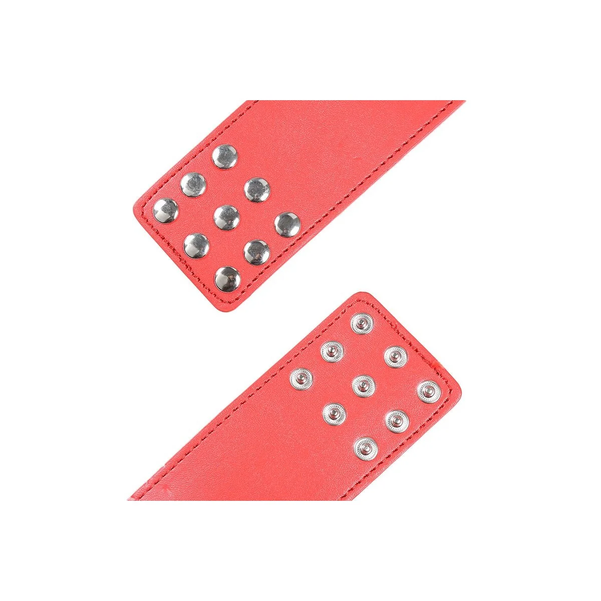 Rote Handschellen mit Schnappverschluss von Ohmama Fetish kaufen | Fesselliebe