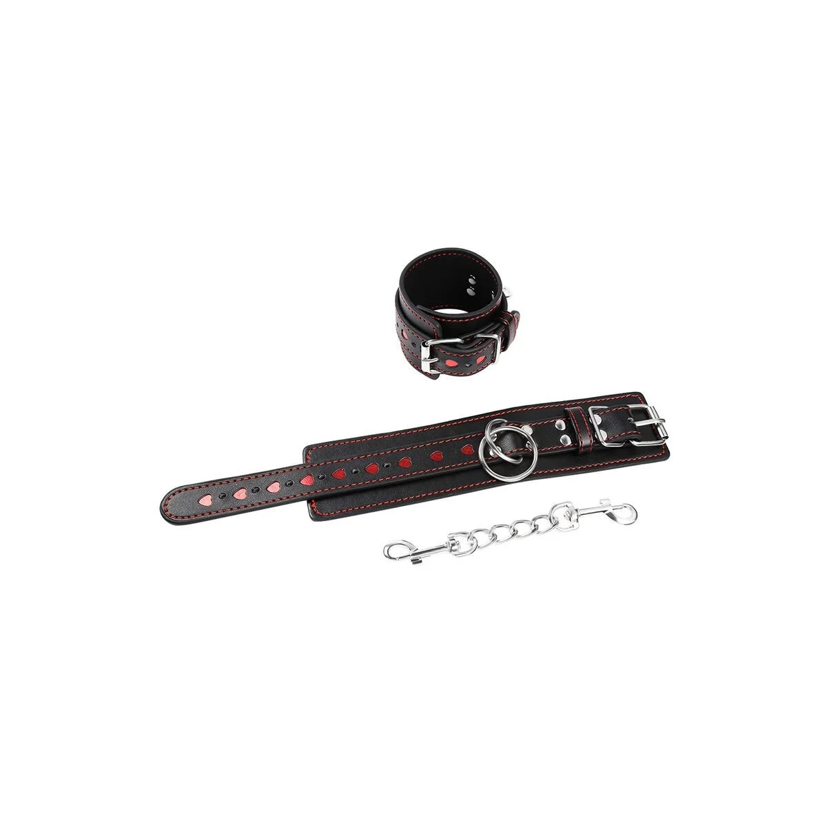 Handschellen mit Herzeinlagen von Ohmama Fetish kaufen | Fesselliebe