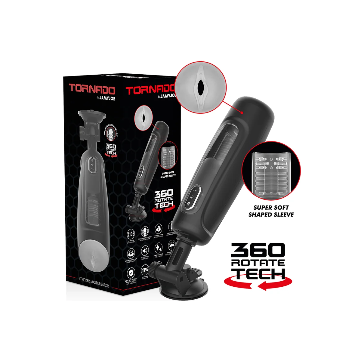 Tornado 360 Rotate Tech Stroker von Jamyjob kaufen | Fesselliebe