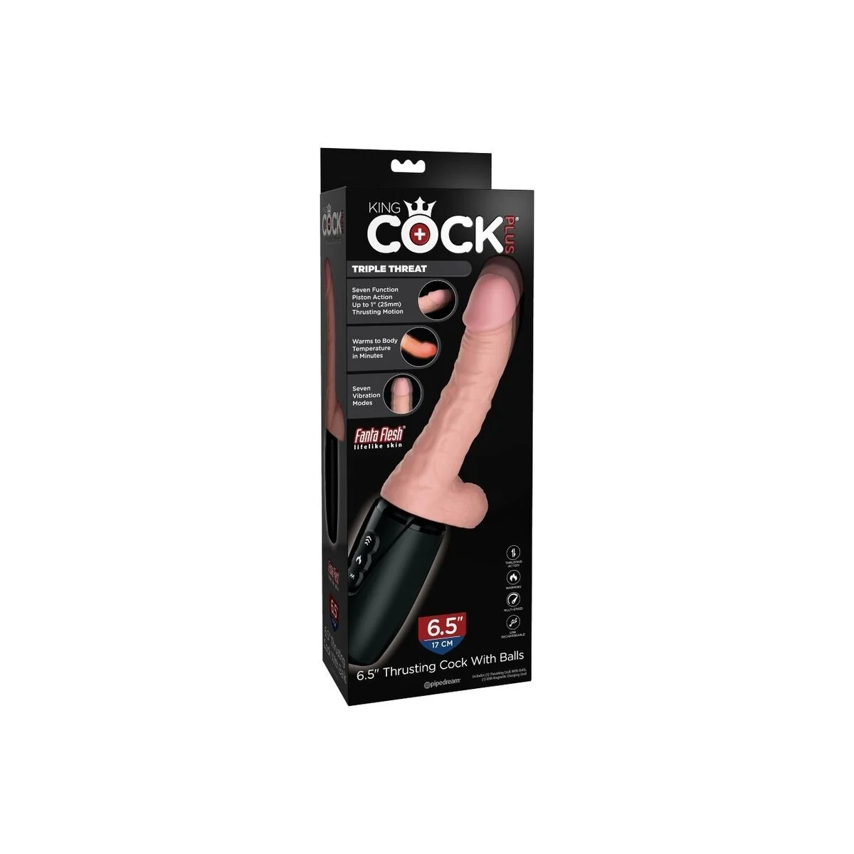 Plus Triple Threat Heller Beigeton von King Cock Plus kaufen | Fesselliebe