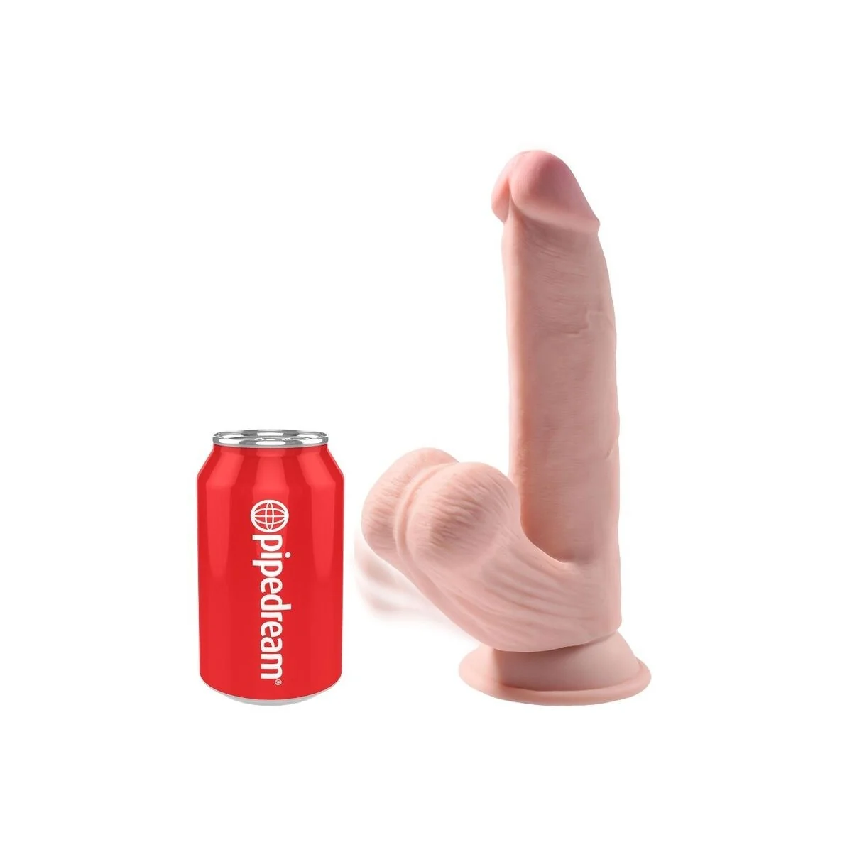 Plus 3d Dildo Swinging Balls 24.5 cm Helle Beige von King Cock Plus kaufen | Fesselliebe