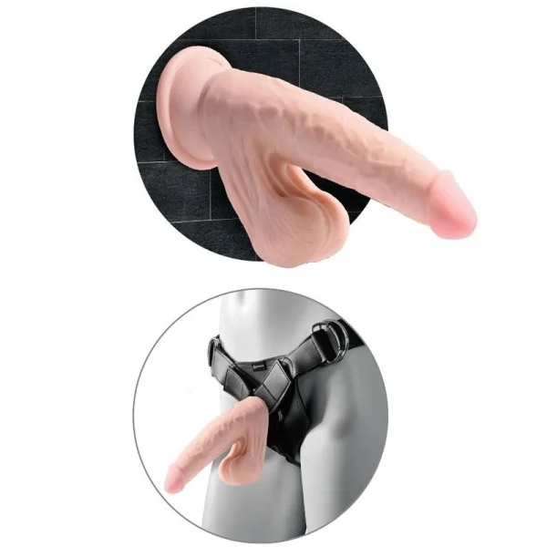 Plus 3d Dildo Swinging Balls 24.5 cm Helle Beige von King Cock Plus kaufen | Fesselliebe