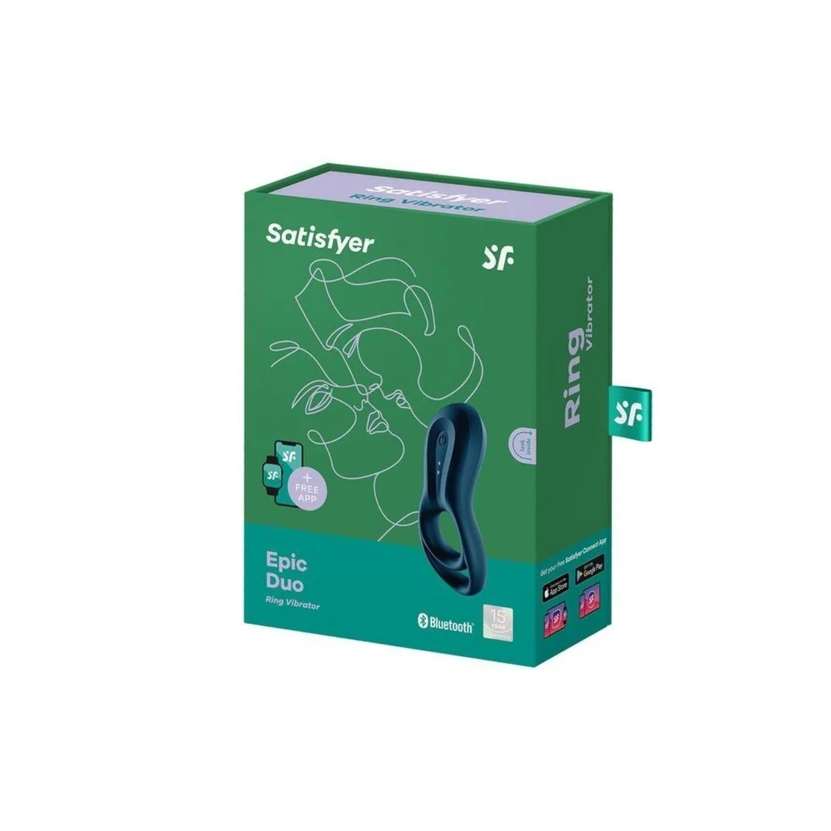 Epic Duo Ringvibratorapp Blau von Satisfyer Connect kaufen | Fesselliebe