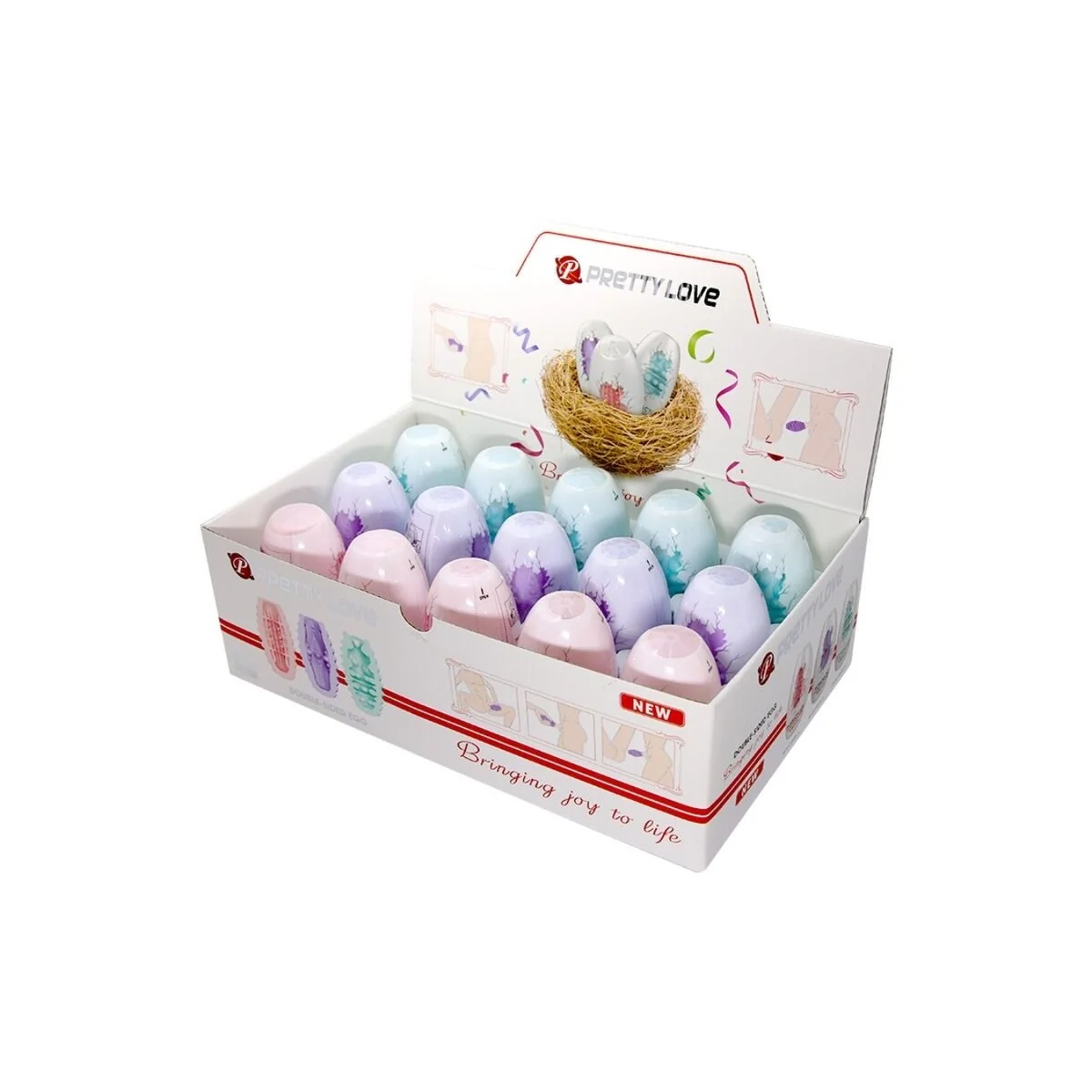 Doppelseitiges Masturbator-Ei 15 Stück von Pretty Love Male kaufen | Fesselliebe