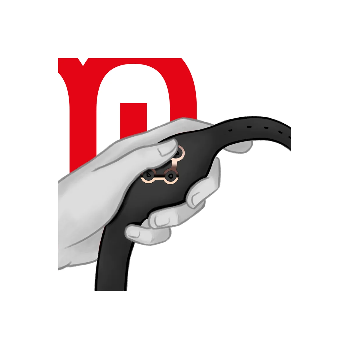 Drahtlose Technologie-mit Fernbedienungsuhr aus Jet und Kupfer von Watchme kaufen | Fesselliebe