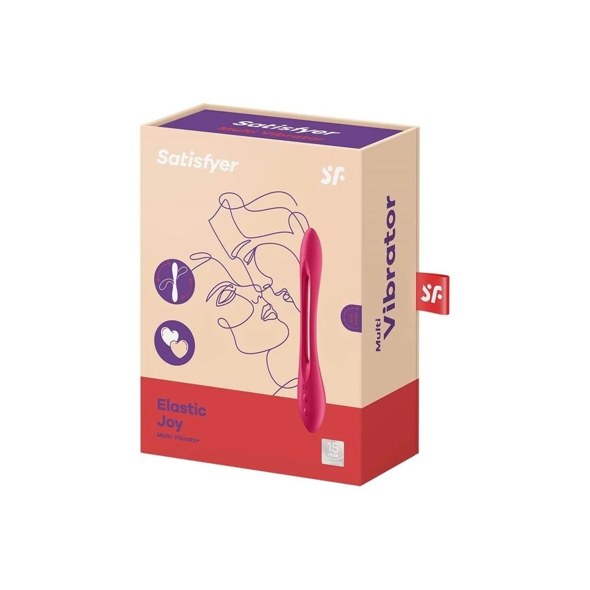 Elastic Joy Multi Vibrator Rot von Satisfyer Vibrator kaufen | Fesselliebe