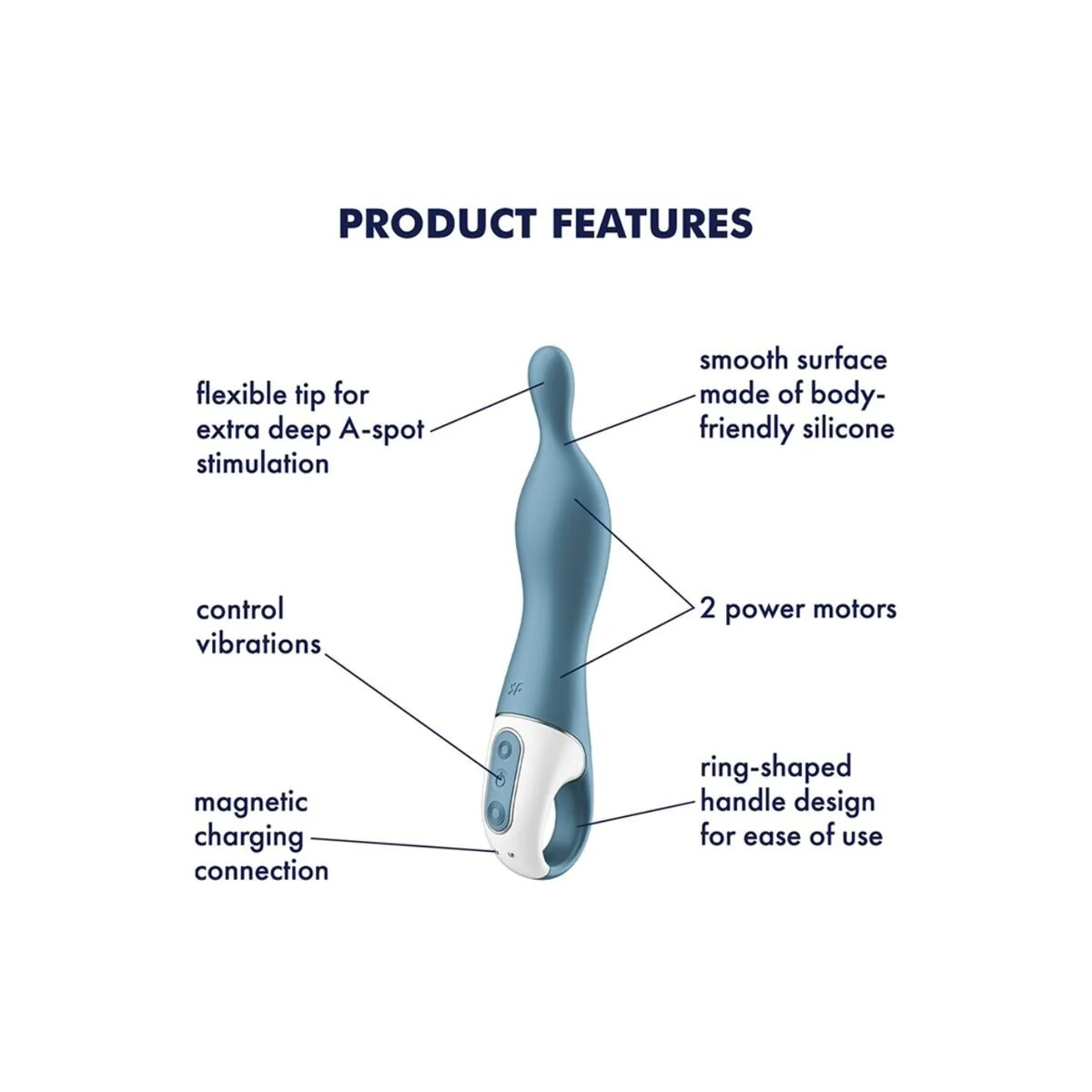 Amazing 1 Aspot Vibrator Blau von Satisfyer Vibrator kaufen | Fesselliebe