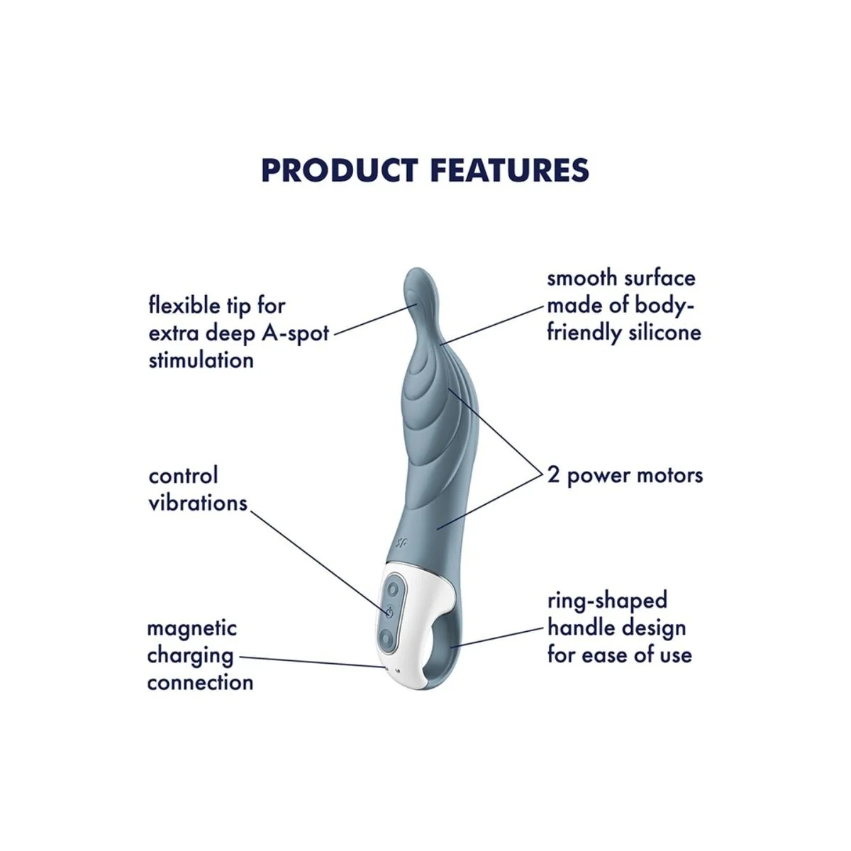 Amazing 2 Aspot Vibrator Grau von Satisfyer Vibrator kaufen | Fesselliebe