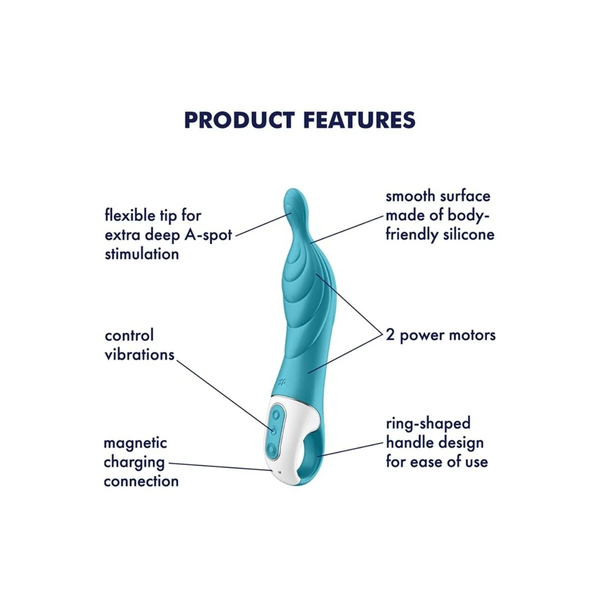 Amazing 2 Aspot Vibrator Türkis von Satisfyer Vibrator kaufen | Fesselliebe