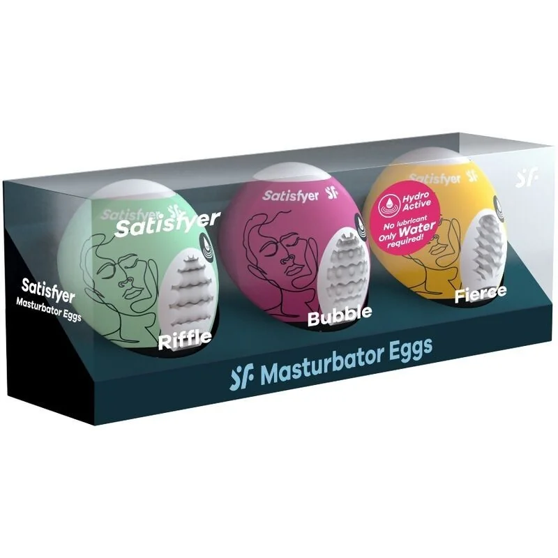 3 Masturbator Eier Riffle, Bubble & Fierce von Satisfyer Eggs kaufen | Fesselliebe 2