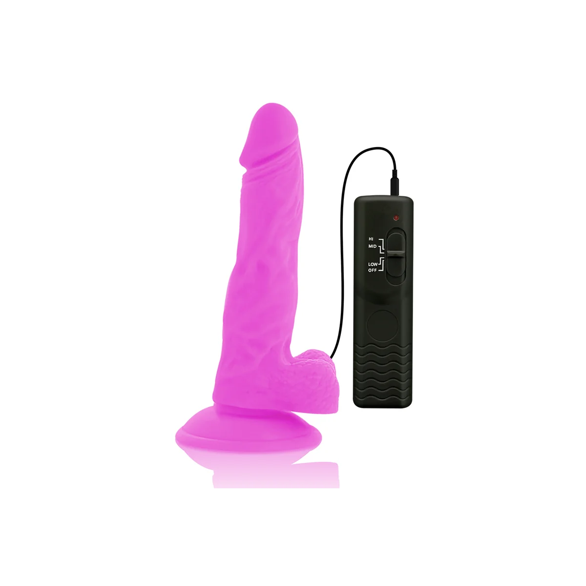 Flexibler Vibrierender Dildo Lila 18 cm -O- 4 cm von Diversia kaufen | Fesselliebe